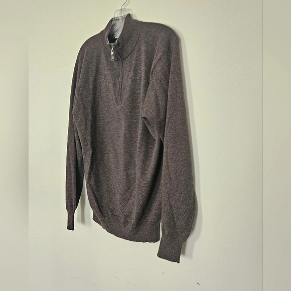 Peter Millar Merino Wool/ Silk Blend Quarter zip EUC - Picture 3 of 7